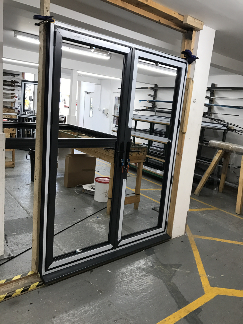 French Doors Undergoing Quality Control.